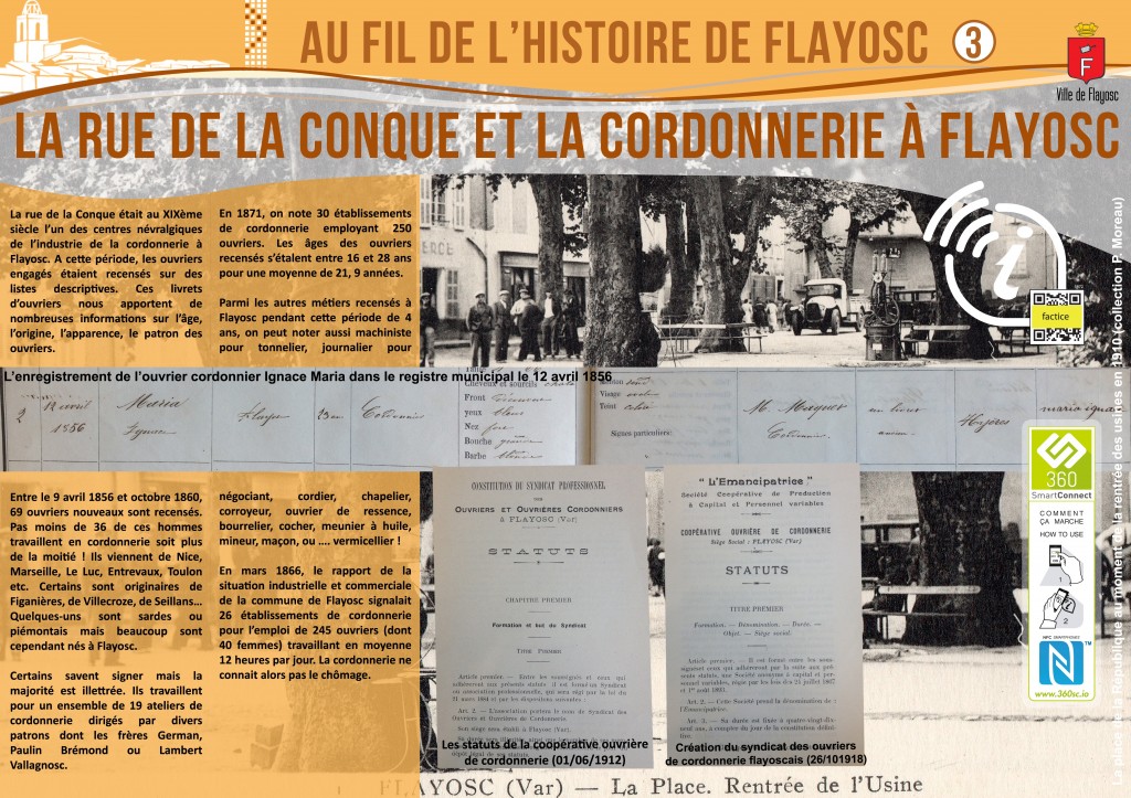 3 La rue de la conque et la cordonnerie à Flayosc